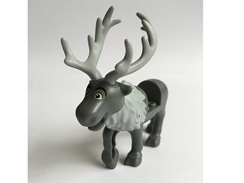 Reindeer, Frozen with Light Bluish Gray Antlers and Fur Around Neck Pattern (Sven)
I god stand.