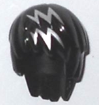 Minifigure, Hair Layered with Silver Zigzag Streaks Pattern
I god stand.