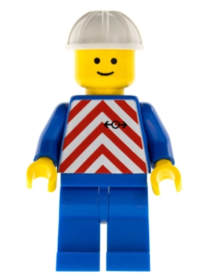 Red & White Stripes - Blue Legs, White Construction Helmet
Komplett i god stand.