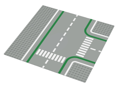 Baseplate, Road 32 x 32 7-Stud T Intersection with Crosswalks Pattern
Fin plate.