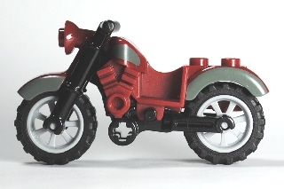 Motorcycle Vintage with Black Chassis and Light Bluish Gray Wheels with Dark Bluish Gray Trim Pattern
Kompett i god stand.