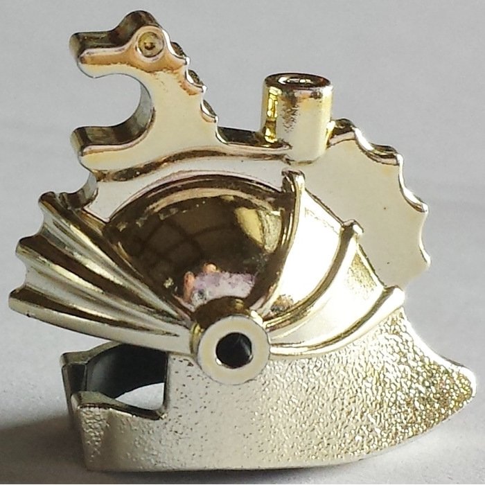 Minifigure, Headgear Helmet Castle with Dragon Crown Top (Chrome Gold)
I god stand.