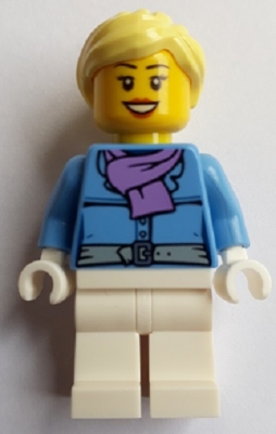 Female, White Legs, Parka with Medium Lavender Scarf, Bright Light Yellow Ponytail, Open Mouth
Komplett i god stand.