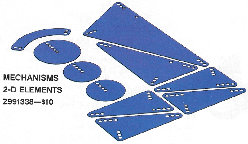 Mechanisms 2-D Elements
Mangler kun en av de minste ringene. Alle andre deler er der.