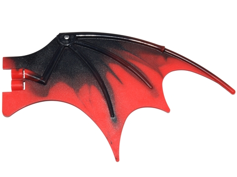 Dragon Wing 19 x 11 with Bar Hole and 2 Pin Holes with Marbled Red Trailing Edge Pattern
I god stand.