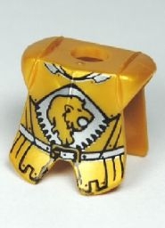 Minifigure Armor Breastplate with Leg Protection with Kingdoms Lion Head and Belt Pattern
I god stand.