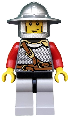Kingdoms - Lion Knight Scale Mail with Chest Strap and Belt, Helmet with Broad Brim, Vertical Cheek Lines
Komplett i god stand.