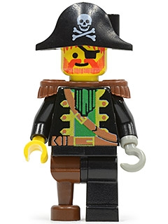 Captain Red Beard (Captain Roger) - Brown Epaulettes, Pirate Hat with Skull and Crossbones
Komplett i god stand.