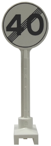 Road Sign Round with Gray End Of Maximum Speed 40 Pattern
I god stand.