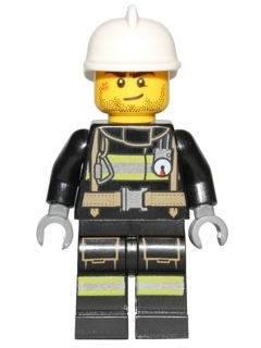 Fire - Reflective Stripes with Utility Belt, White Fire Helmet, Beard Stubble
Komplett i god stand.